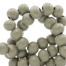 Wood beads round 12mm Khaki green